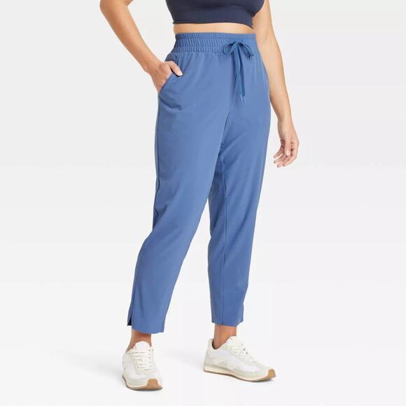 All In Motion Women's Active Light High Rise Taper Pants Blue Size Small - Picture 1 of 6